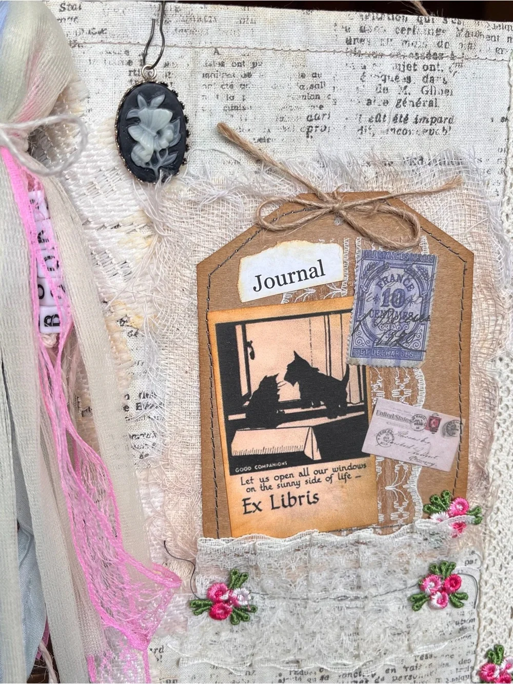 Book Themed Junk Journal Book Lover Reader Bookish Vintage 3 Sig Decorated